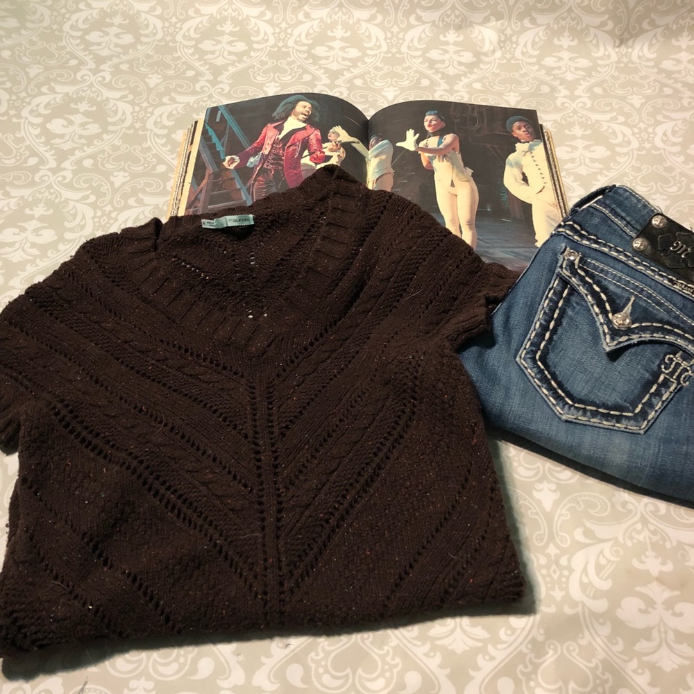 Crochet Brown Glittery Maurices Top